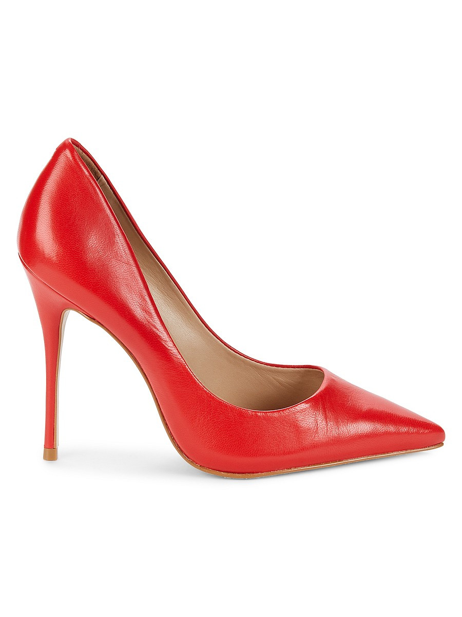 Saks Fifth Avenue Women's Point-Toe Leather Pumps - Red - Size 10 | Saks Fifth Avenue OFF 5TH