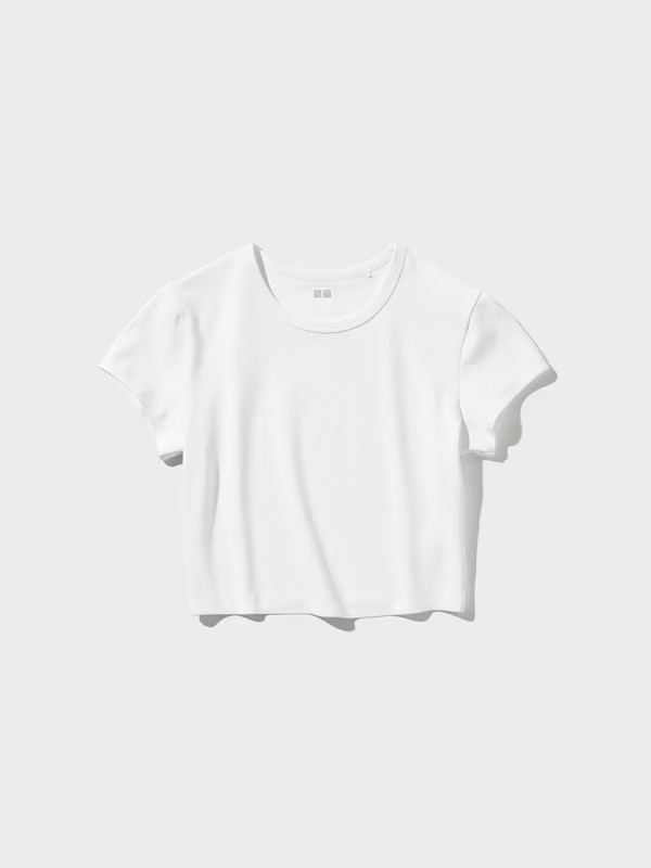 Ultra Stretch AIRism Cropped T-Shirt | UNIQLO (US)