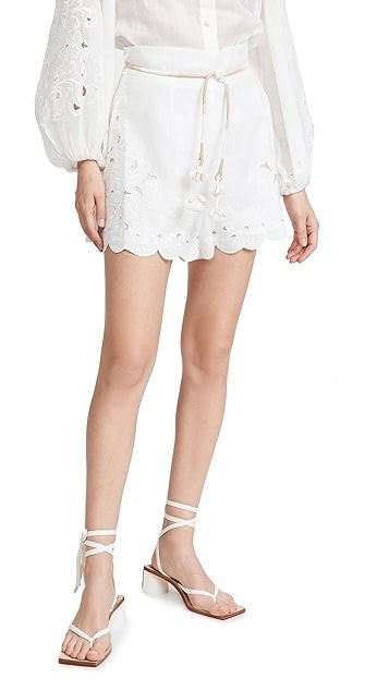 Nina Embroidered Shorts | Shopbop