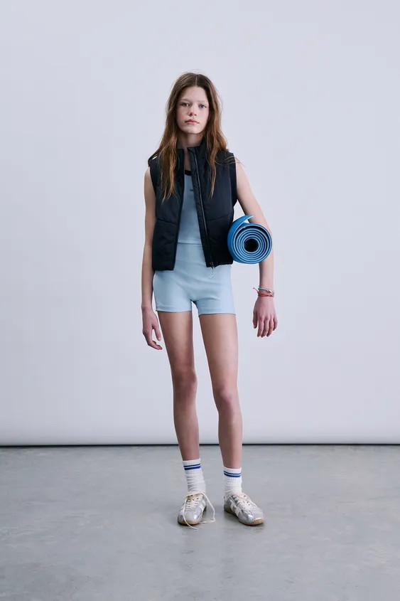 SPORTY CROPPED LEGGINGS | Zara UK