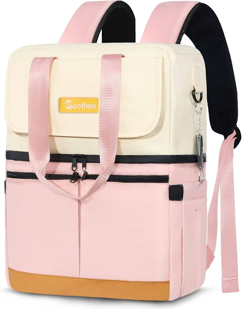 Backpack Cooler with Double Decker & 12 Ice Packs- Keeps 36 Cans Cold for Up to 24 Hours- Waterpr... | Amazon (US)