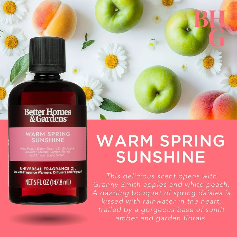 Better Homes & Gardens Warm Spring Sunshine Scented Universal Fragrance Oil, 5 fl oz | Walmart (US)
