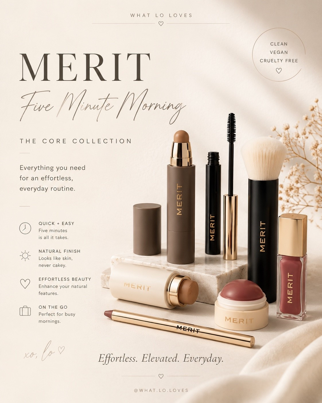 MERIT Five Minute Morning @Merit 

The effortless beauty routine I’ve been dreaming about. 🤍 This curated collection features MERIT’s everyday essentials for a fresh, natural makeup look that comes together in just five minutes. Clean beauty, timeless packaging, and products designed to enhance your natural features & beauty!! The definition of effortless, elevated, everyday beauty.

✨ Clean beauty
✨ Minimal makeup
✨ Everyday essentials
✨ Luxury beauty favorites

#LTKBeauty #LTKgrwm #LTKmorningroutine