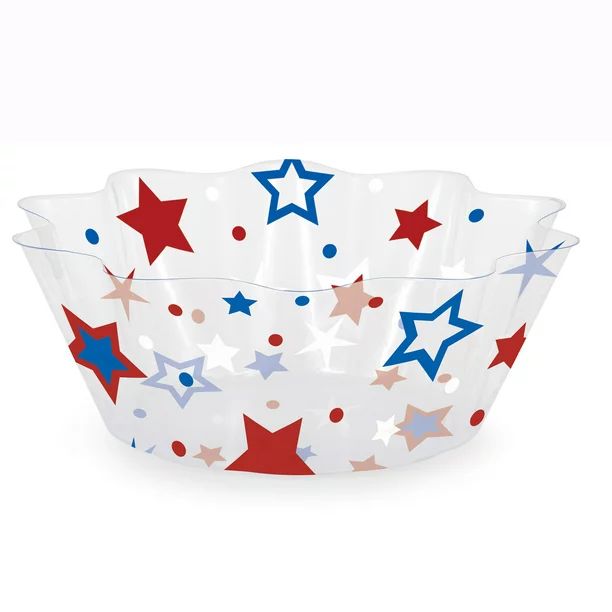 Patriotic Stars Plastic Fluted Bowls 3 Count | Walmart (US)