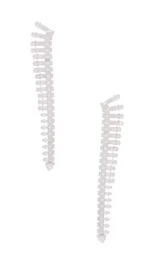 x Keren Wolf Snakeskin Crystal Earring in Silver | Revolve Clothing (Global)