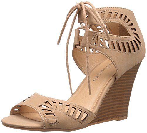 CL by Chinese Laundry Women's Bright Sun Nubuck Wedge Sandal, Nude, 6 M US | Amazon (US)