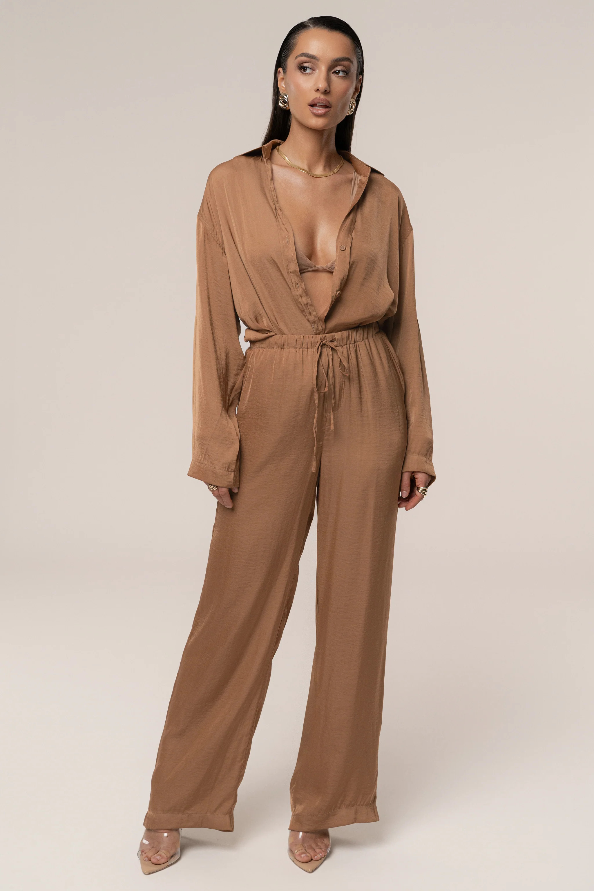 Bronze Pearl Bay Pant Set | JLUXLABEL