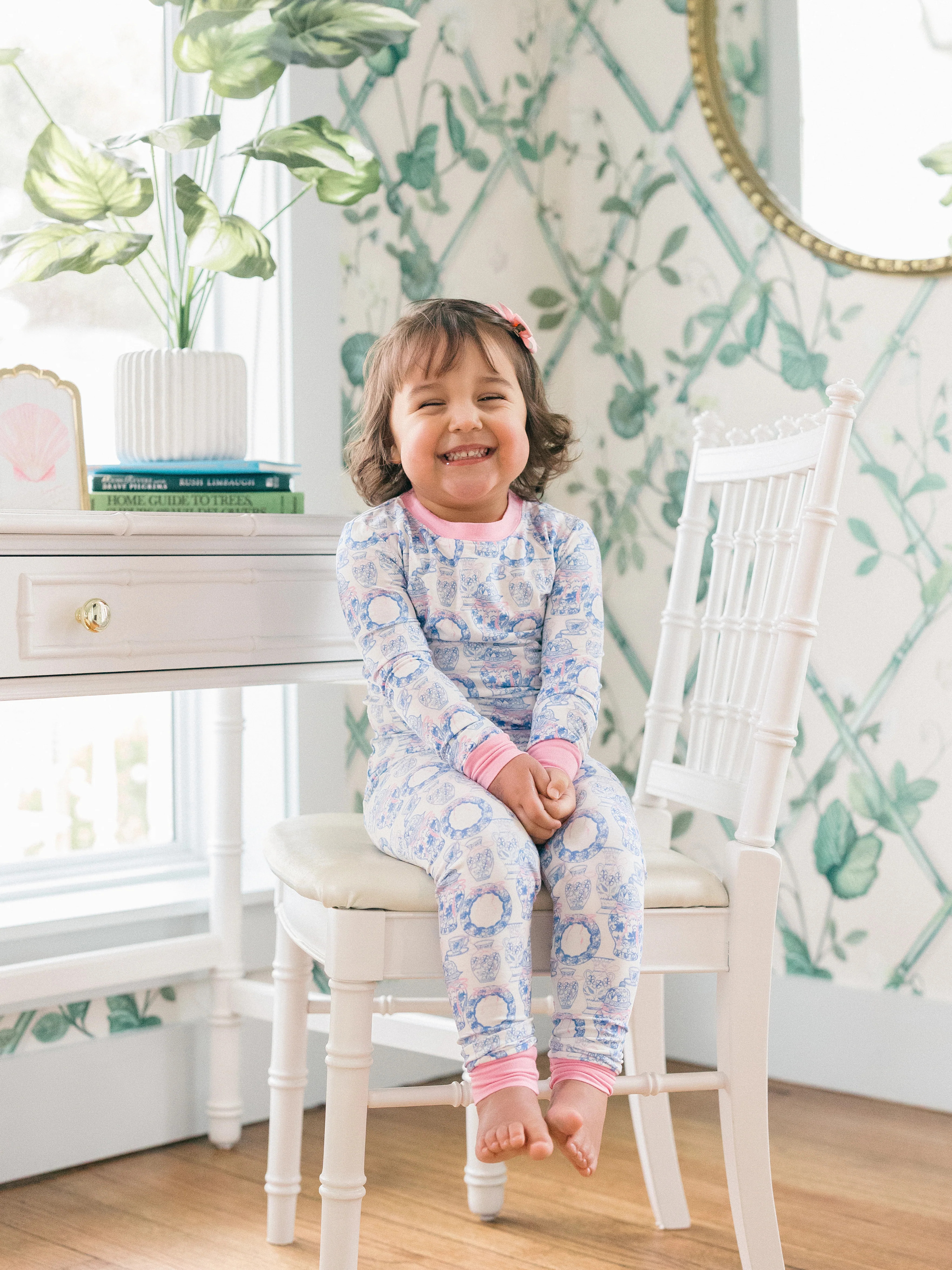Porcelain Bamboo PJ Set | Poppy Kids Co