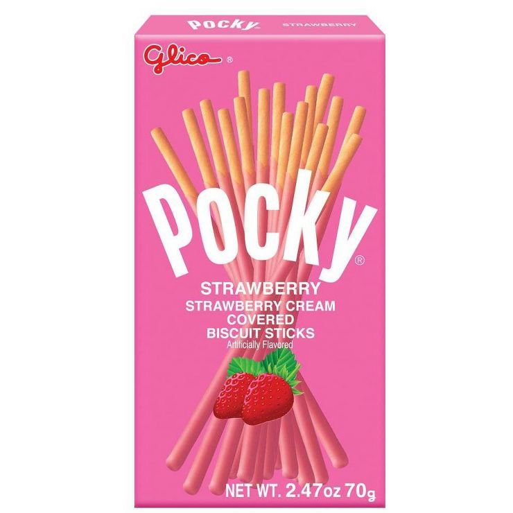 Glico Pocky Strawberry Cream Covered Biscuit Sticks - 2.47oz | Target