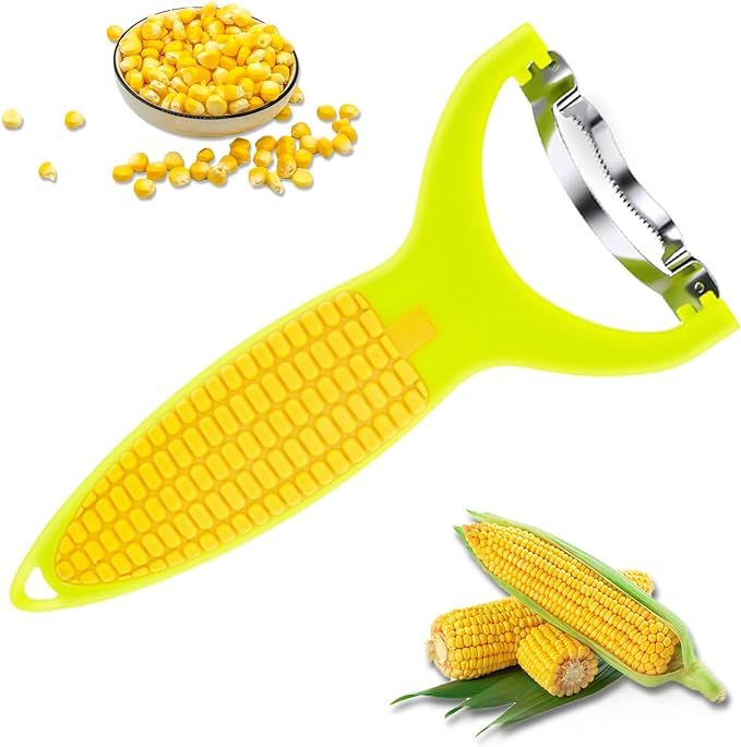 Corn Peeler Corn Remover Good Grips Corn Stripper Knife Stainless Steel Corn Thresher Non-Slip Ha... | Amazon (US)