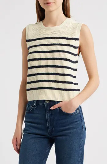 rag & bone Jenny Stripe Sweater Tank in Turtle Dove at Nordstrom Rack, Size X-Small | Nordstrom Rack