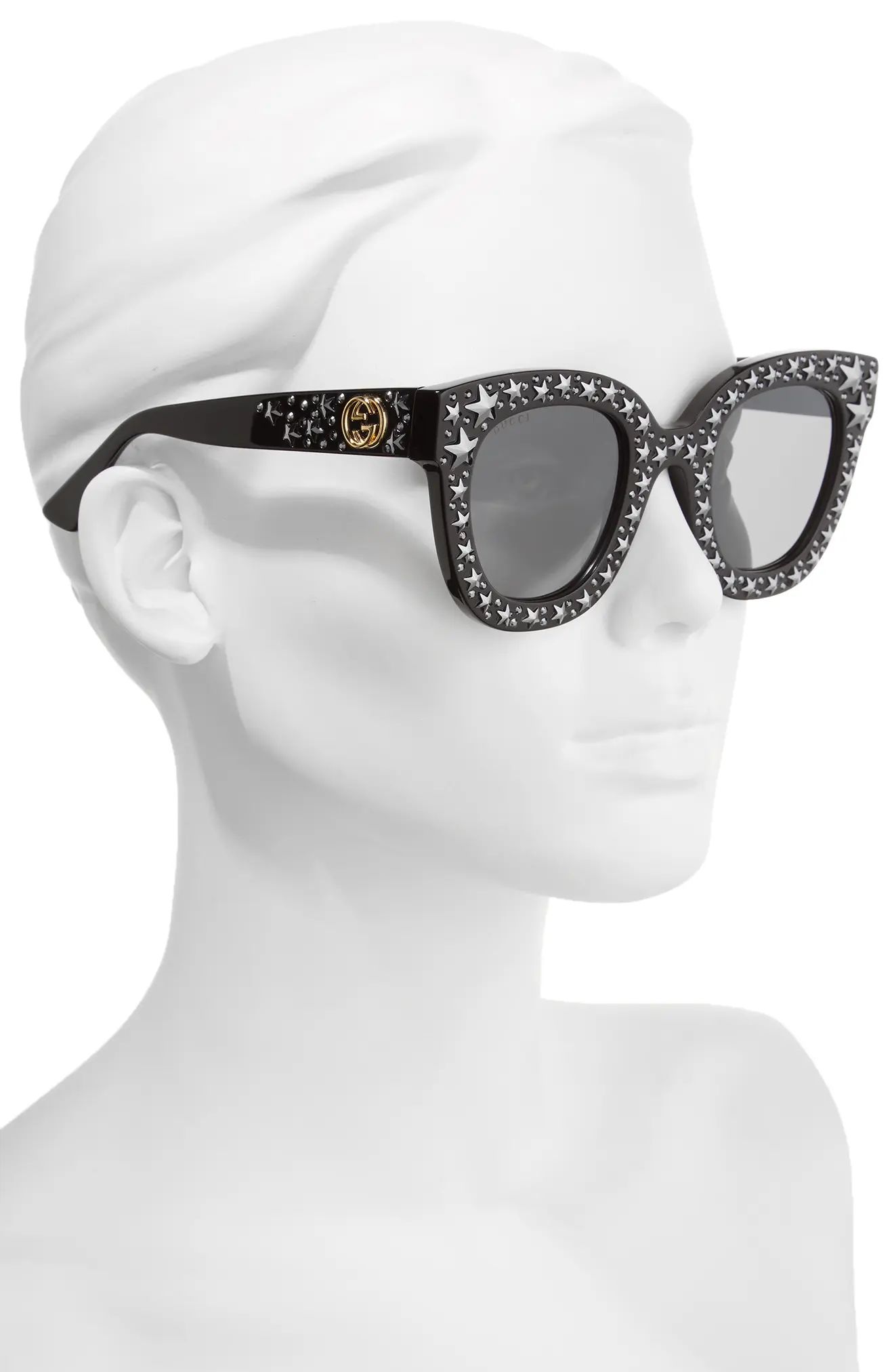 49mm Swarovski Crystal Embellished Square Sunglasses | Nordstrom