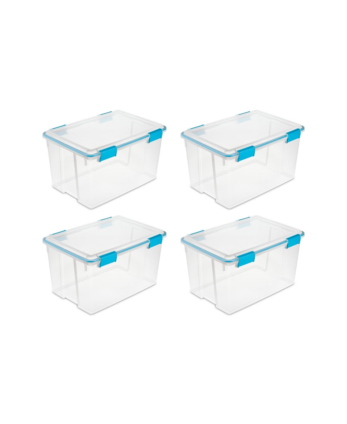 Sterilite Large 32 Qt Home Storage Container Tote with Latching Lids, (4 Pack) | Macy's