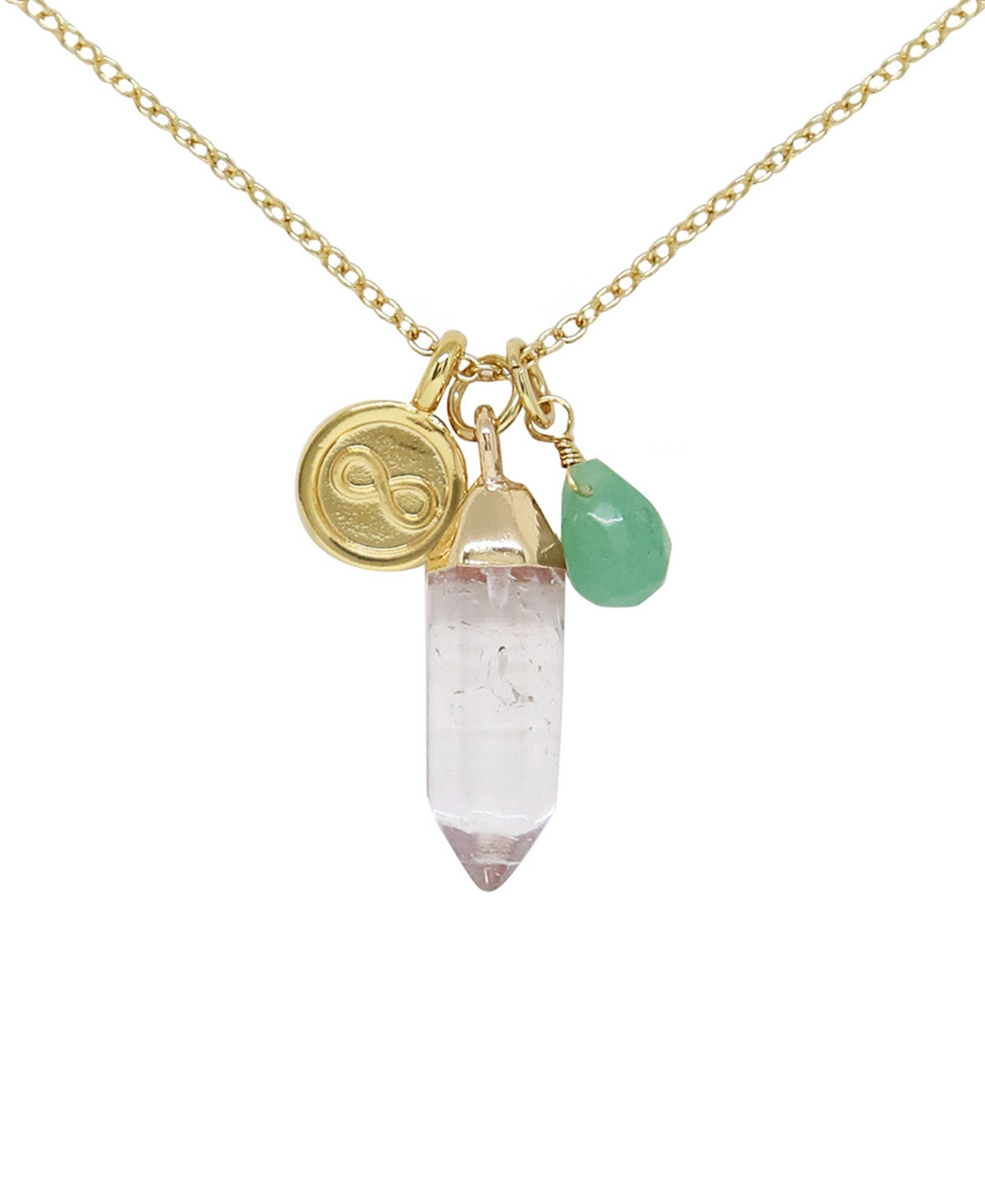 Charged Crystal Gemstone Charm Necklace - Aventurine | Macy's