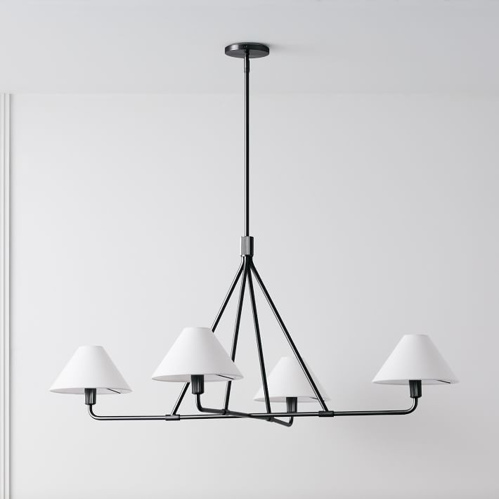 Beatrix Chandelier (46") - Linen Shades | West Elm (US)