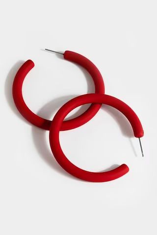 Haley Matte Tube Hoops - francesca's | Francesca's