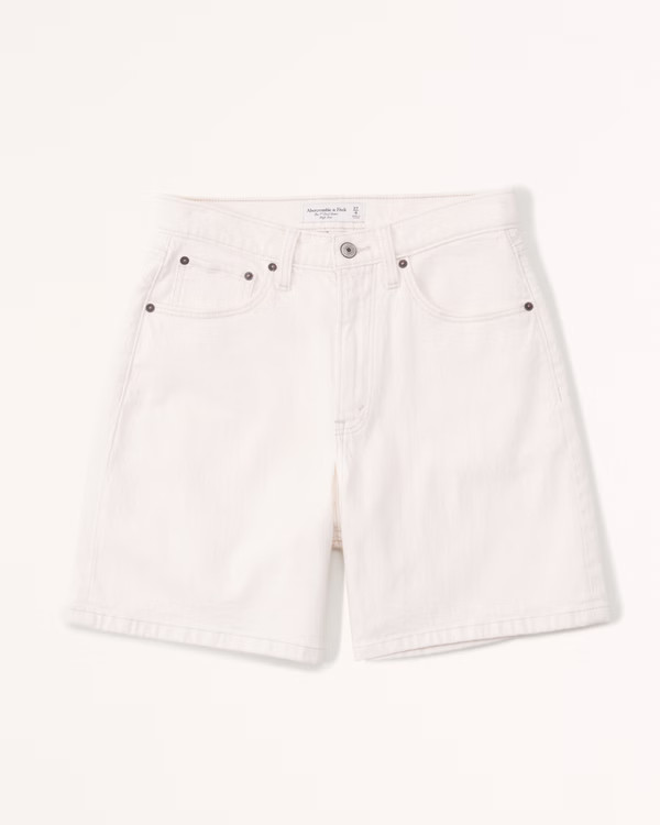 Women's Curve Love High Rise 7" Dad Short | Women's Clearance | Abercrombie.com | Abercrombie & Fitch (US)