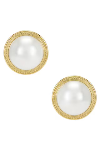 Cendre Rue Cler Pearl Earrings in Gold from Revolve.com | Revolve Clothing (Global)