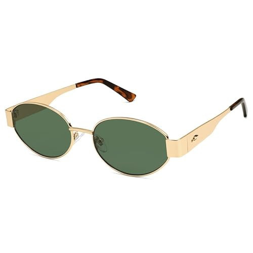SOJOS Retro Oval Sunglasses for Women Trendy Classic 80s 90s Shades SJ1256 | Amazon (US)