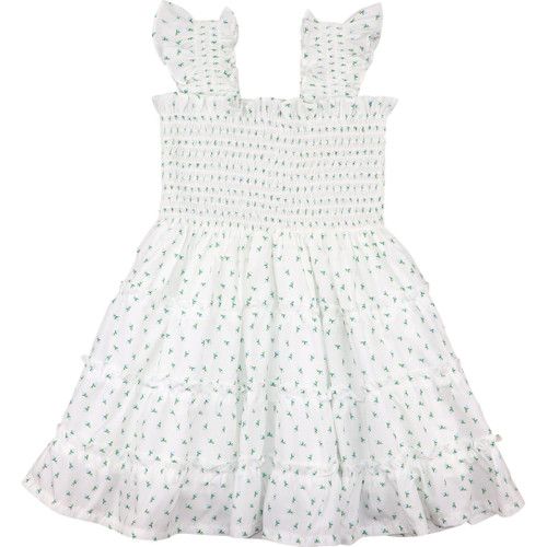 Blue Rosebud Smocked Dress - Shipping Early June | Cecil and Lou
