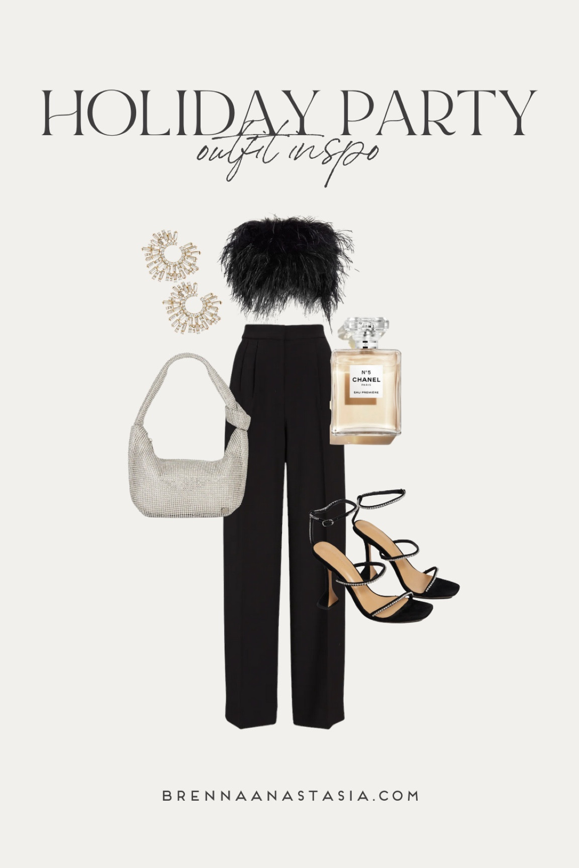 Holiday party outfit inspo! Love this feather top paired with these black pants and sequin bag! 

#LTKHoliday #LTKstyletip