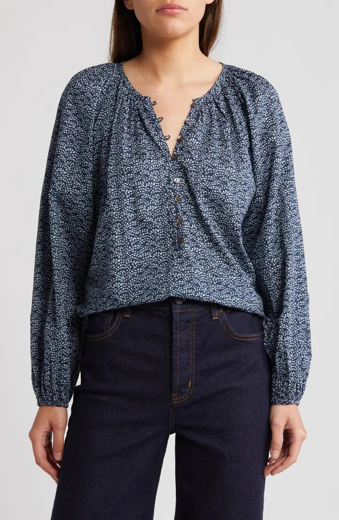 Rails Indi Print Cotton Balloon Sleeve Top | Nordstrom | Nordstrom