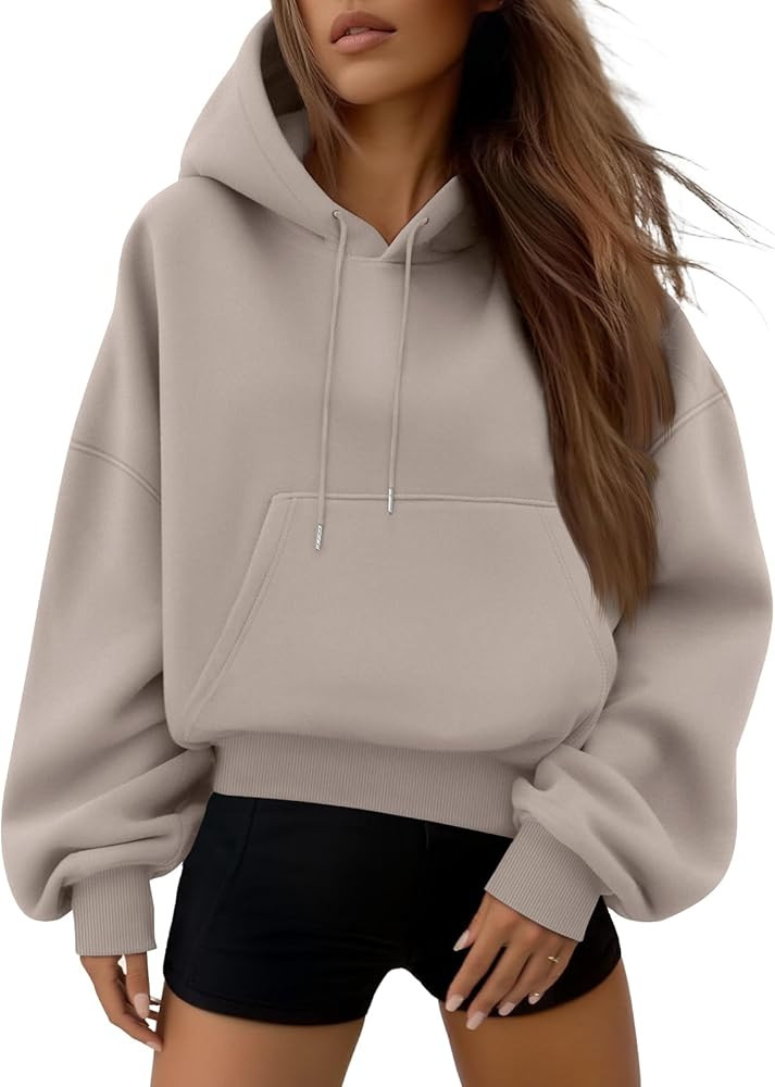 Trendy Queen Womens Cute Cropped Hoodies Y2k Long Sleeve Sweatshirts Fall Fashion Outfits Winter ... | Amazon (US)