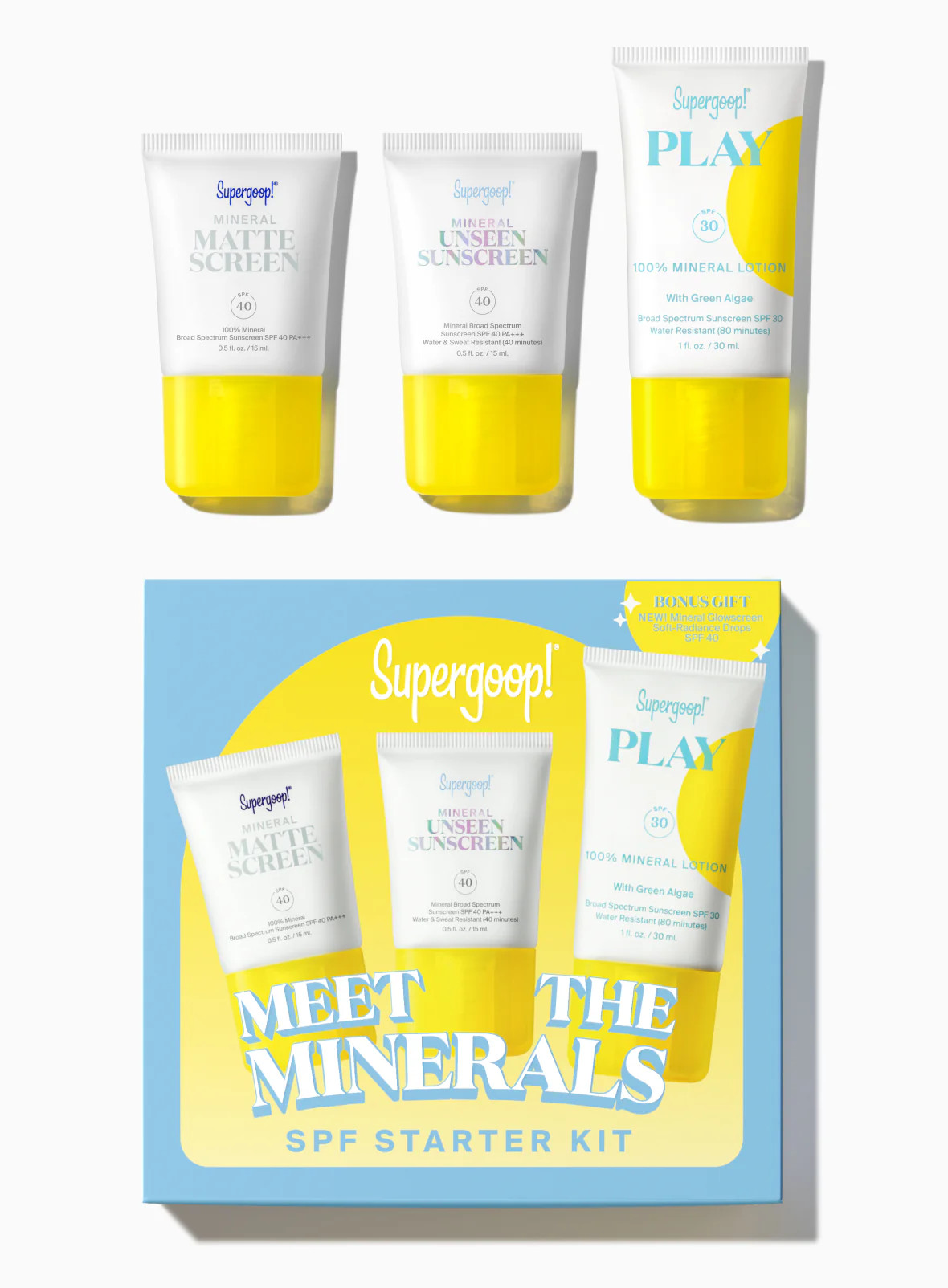 Meet the Minerals SPF Starter Kit | Supergoop