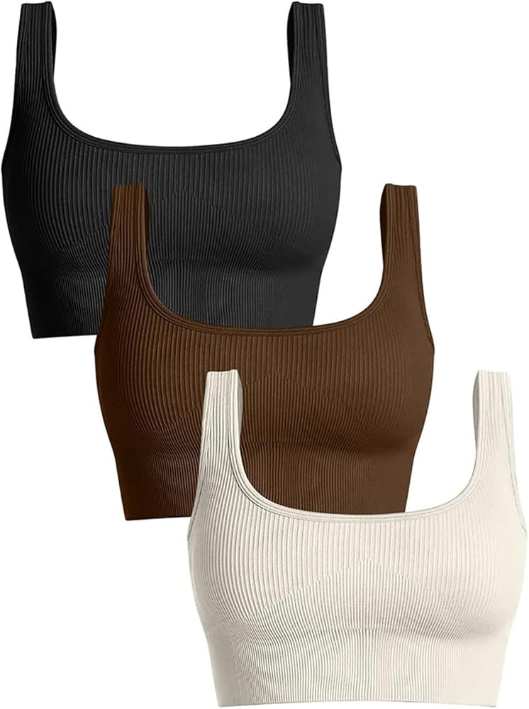 Womens Tank Tops Workout Ribbed Crop Tops for Women | Amazon (US)