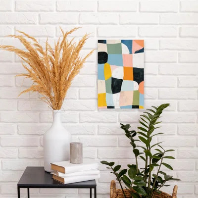 Playful Color Blocks Abstract Colorful Contemporary Wall Art | Wayfair North America