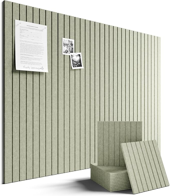 Large Felt Bulletin Board 48" x 36" Cork Board Alternative-12 Pack with 64 Safe Removable Adhesiv... | Amazon (US)