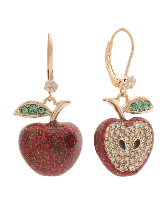 Glitter Apple Earrings | TJ Maxx