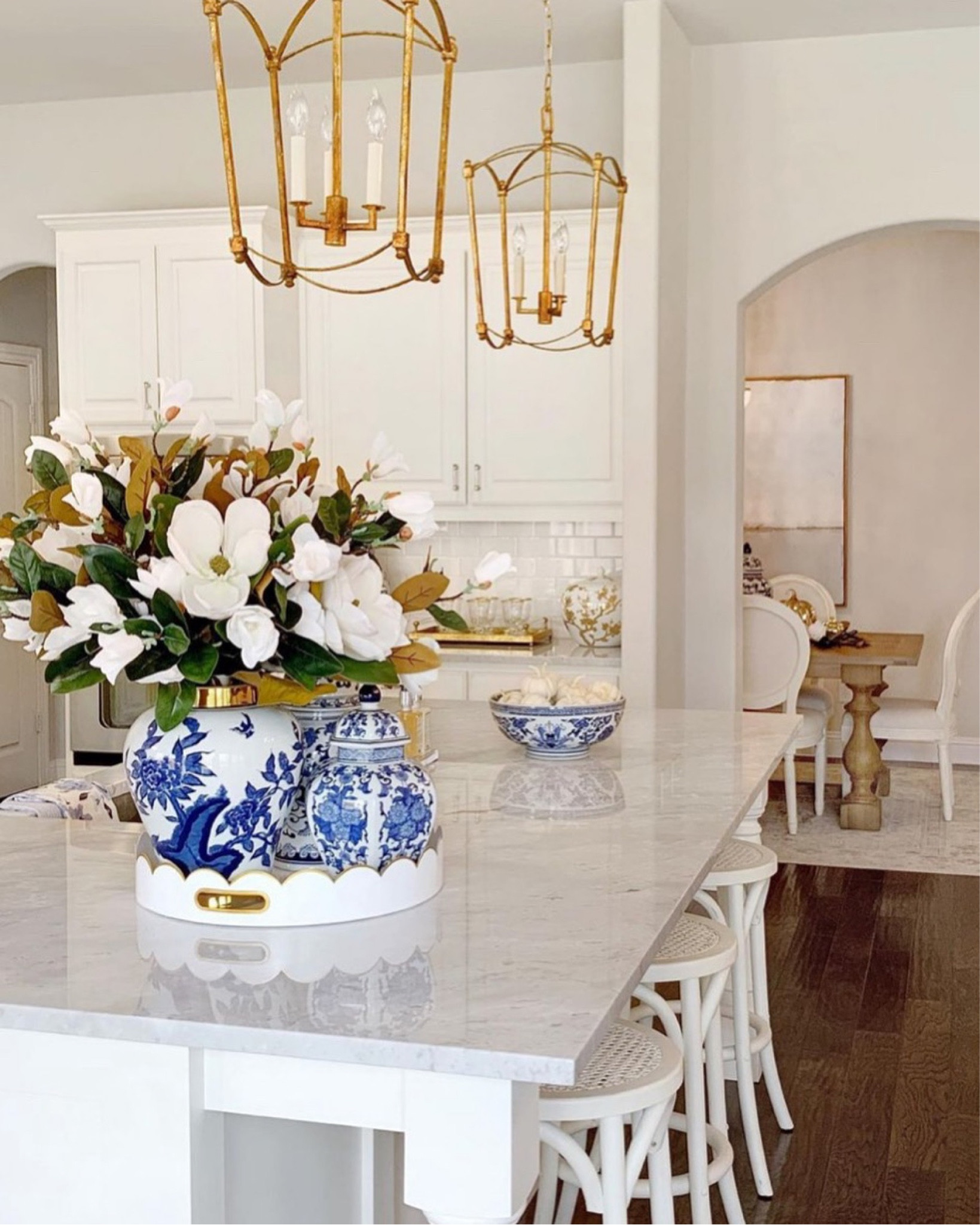 Fall decor blue and white decor ginger jars fall stems faux magnolia s kitchen Decor 

#LTKSaleAlert #LTKFindsUnder50 #LTKHome