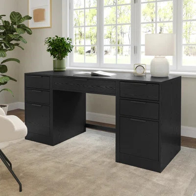 Martha Stewart Kayden Modular 1 Drawer Desk And Dual 3 Drawer File Cabinets | Wayfair North America