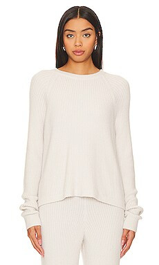 Spiritual Gangster Boxy Chenille Sweater in White Sand from Revolve.com | Revolve Clothing (Global)