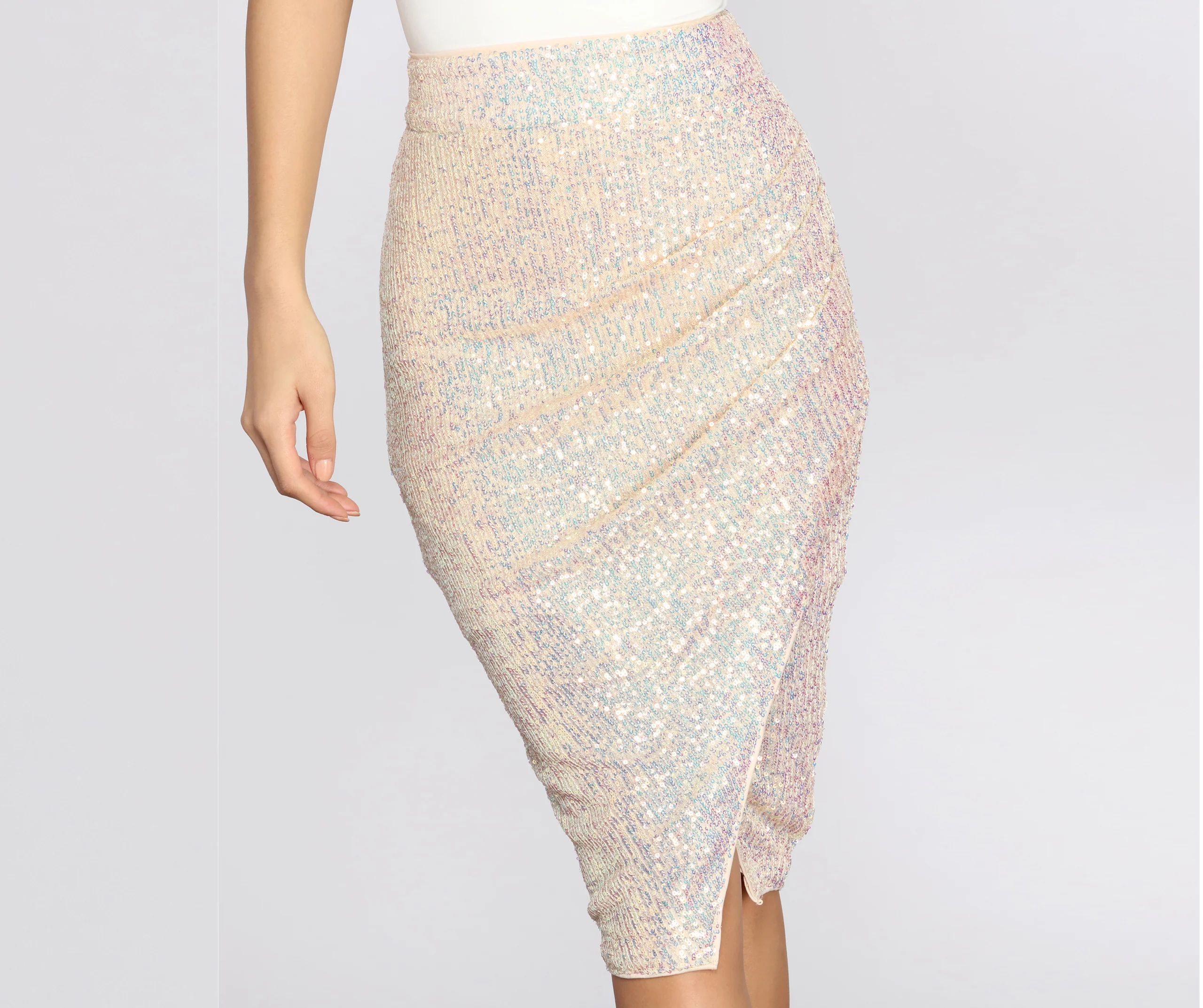 She's A Beauty Sequin Midi Skirt | Windsor Stores