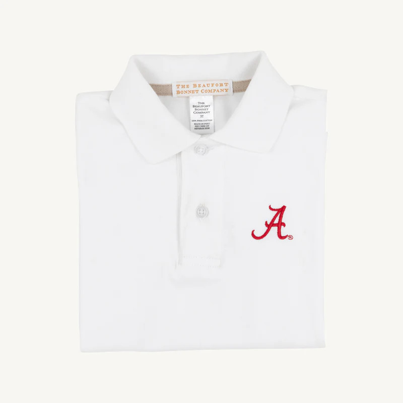 Alabama Prim & Proper Polo & Onesie - Worth Avenue White | The Beaufort Bonnet Company