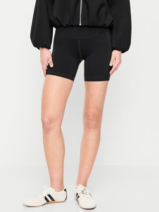 High-Waisted StudioSmooth Biker Shorts -- 6-inch inseam | Old Navy (US)