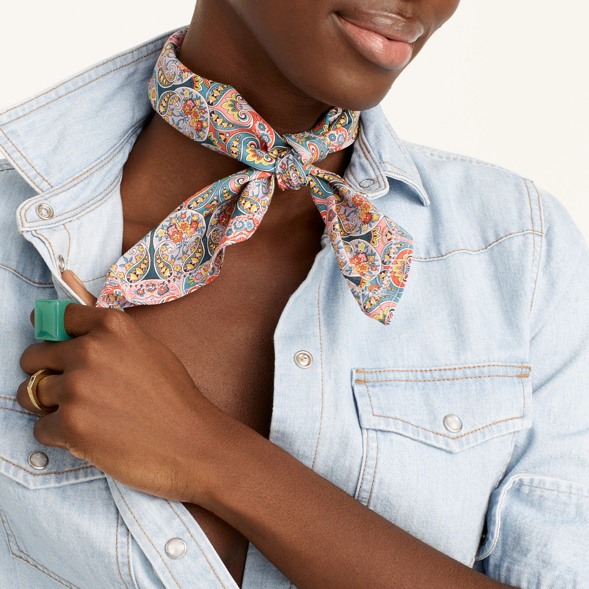 Square scarf in Liberty® print | J. Crew US