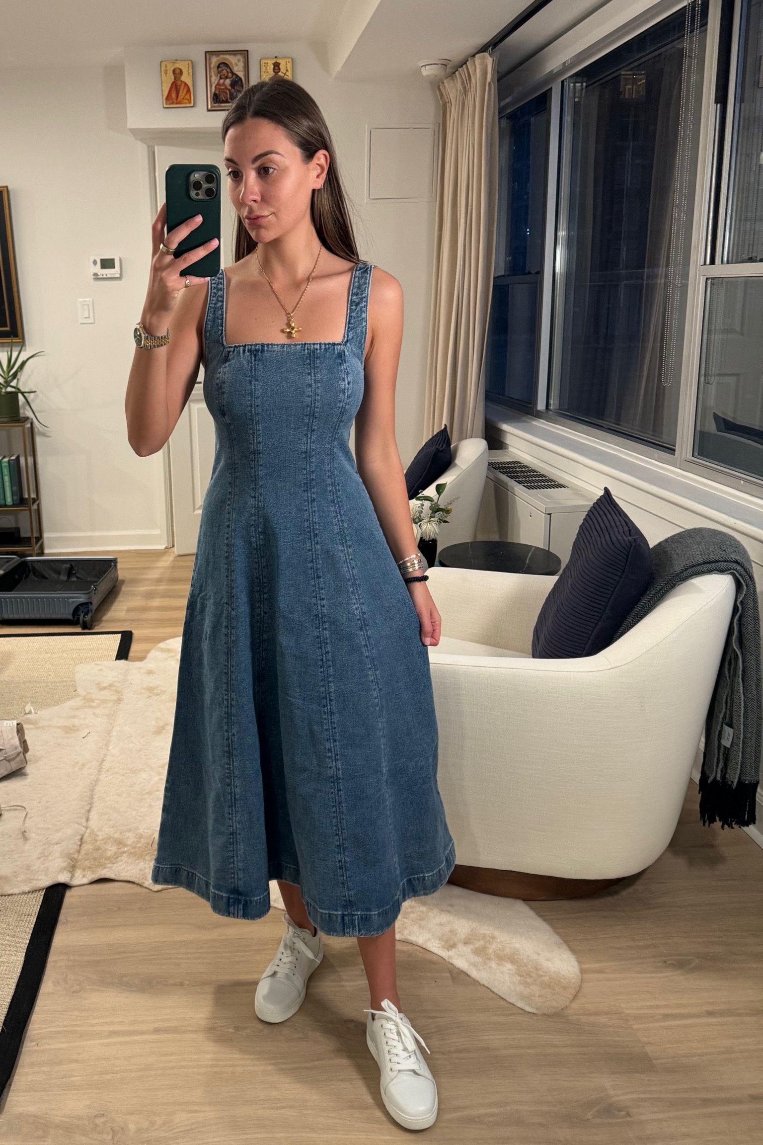 Abercrombie denim midi dress / wearing XS & it’s on sale!

#LTKsalealert #LTKstyletip #LTKMostLoved
