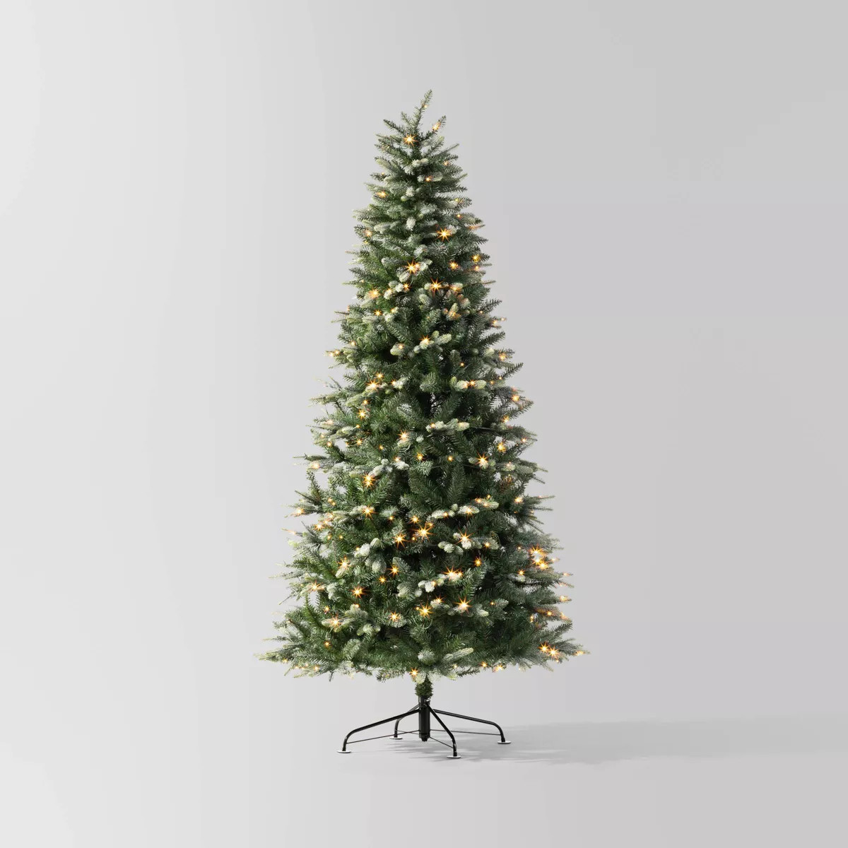 7.5' Pre-lit Lightly Glittered Balsam Fir Artificial Christmas Tree Twinkling White LED Lights - ... | Target