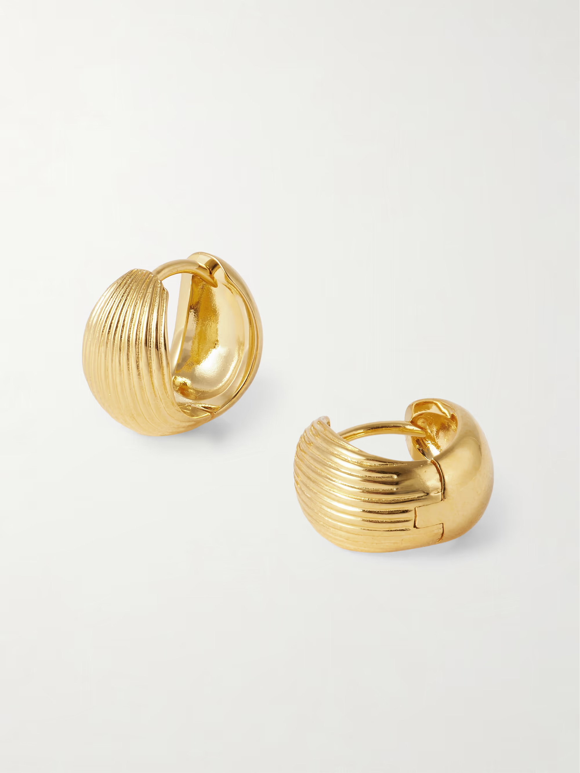 Reversible gold vermeil hoop earrings | NET-A-PORTER (US)
