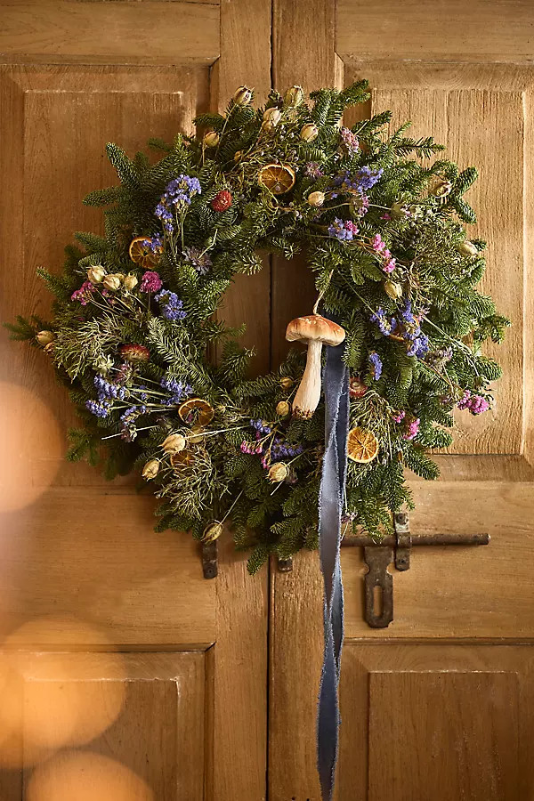 Fresh Evergreen + Citrus Wreath | Anthropologie (US)