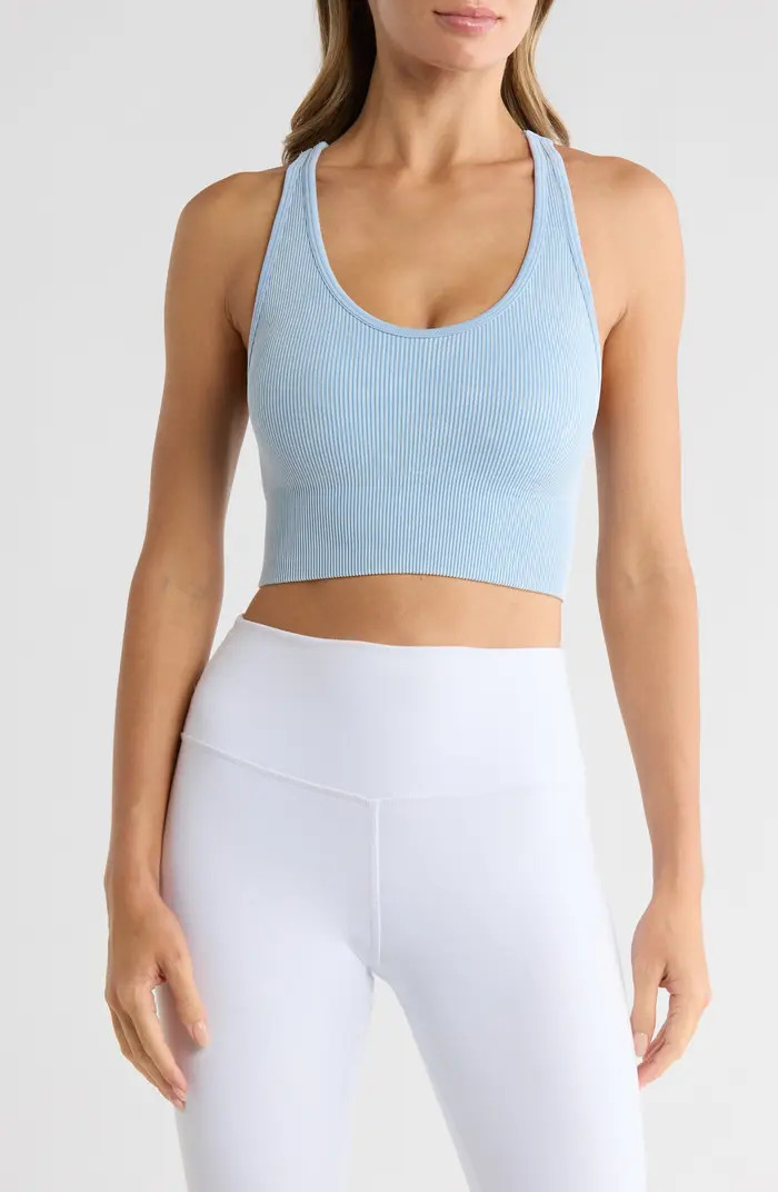 Stone Wash Rib Seamless Day Sports Bra | Nordstrom Rack