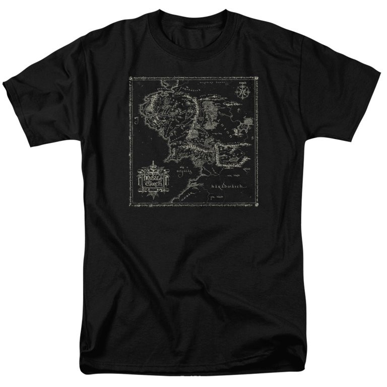 Lord Of The Rings Map Of Me Officially Licensed Adult T Shirt | Walmart (US)