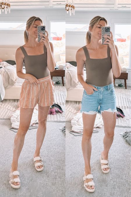 summer outfits using the best basics - Nuuds bodysuit tank (size up if you’re tall), boxer shorts and jean shorts from Abercrombie!

#LTKFindsUnder100 #LTKSeasonal #LTKStyleTip