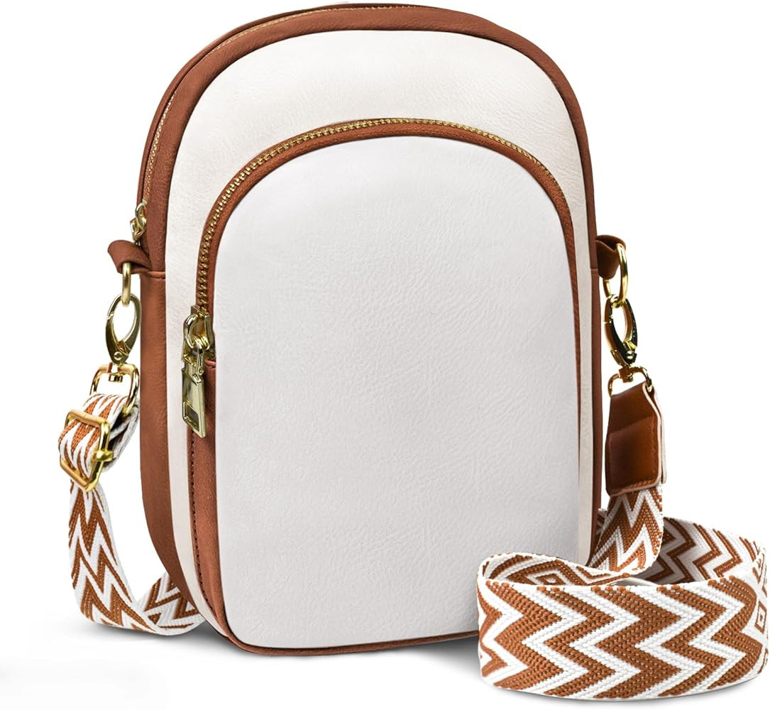 Dtown Small Sling Bag for Women Crossbody Faux Leather Trendy Waist Packs with Guitar Strap Fashiona | Amazon (US)