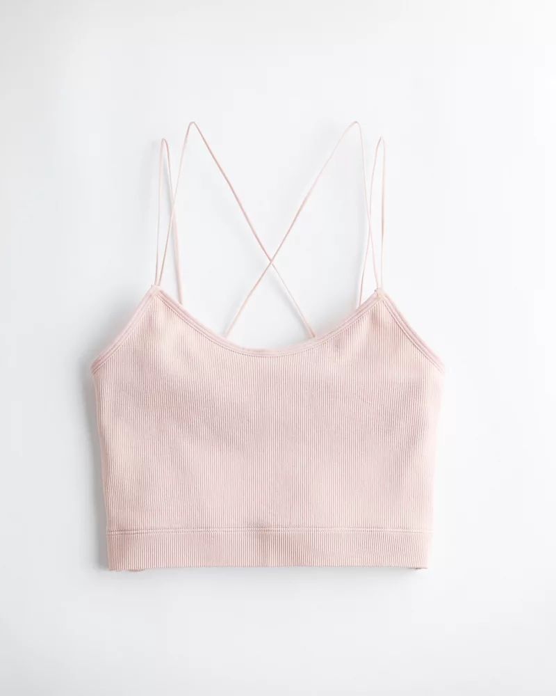 Lace-Back Seamless Crop Cami | Hollister (US)