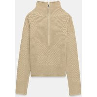 Zara - Structured Knit Jumper - Sand - S - Woman | Zara US