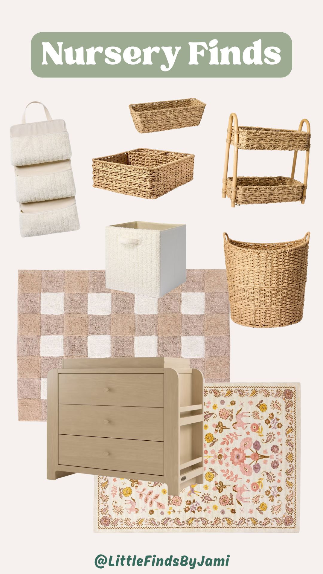Nursery storage and organization finds at Target. New arrivals. Area rug. Newborn. Essentials. Expecting mom. Baskets.  

 #LTKHome #LTKBaby #LTKBump